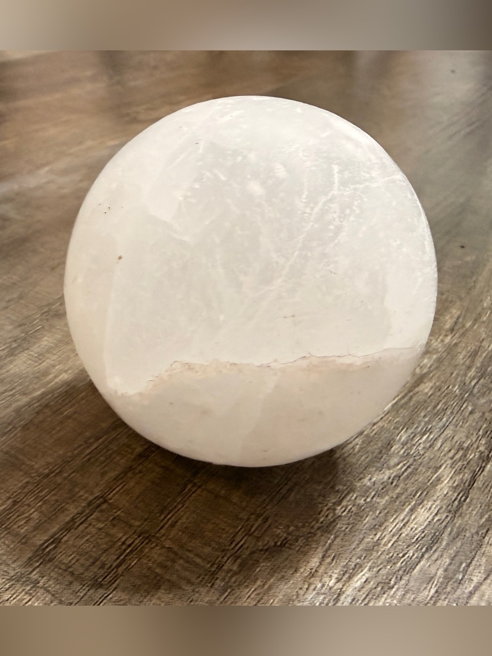 White Selenite Crystal Sphere